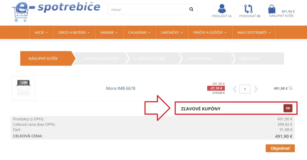 E-spotrebice zľavový kupón