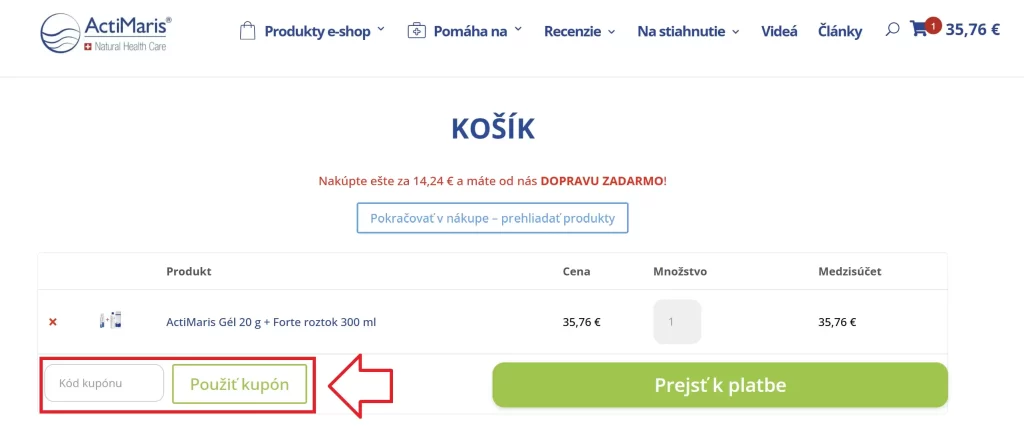 ActiMaris zľavový kupón