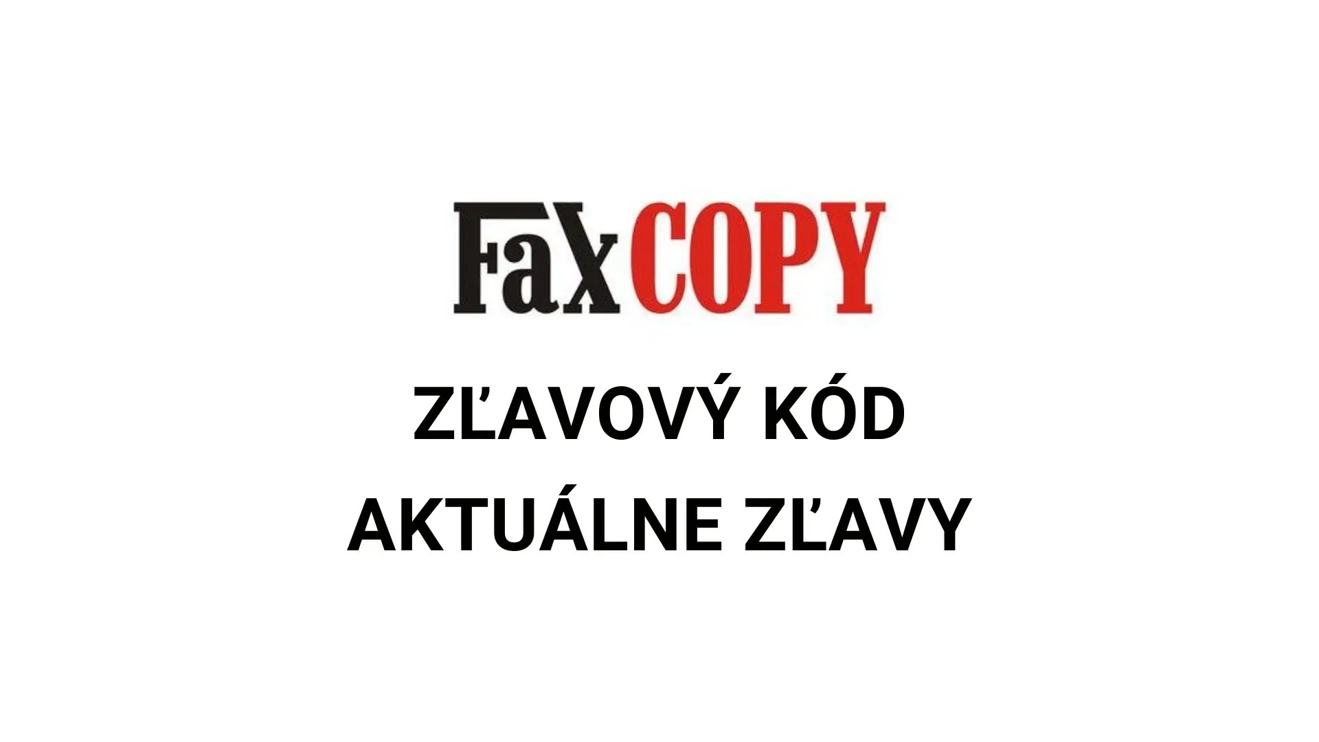 FaxCOPY zľavový kód