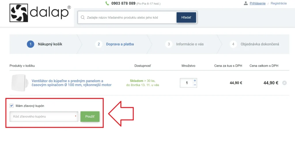 Dalap zľavový kupón