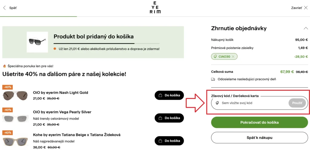 Eyerim zľavový kupón