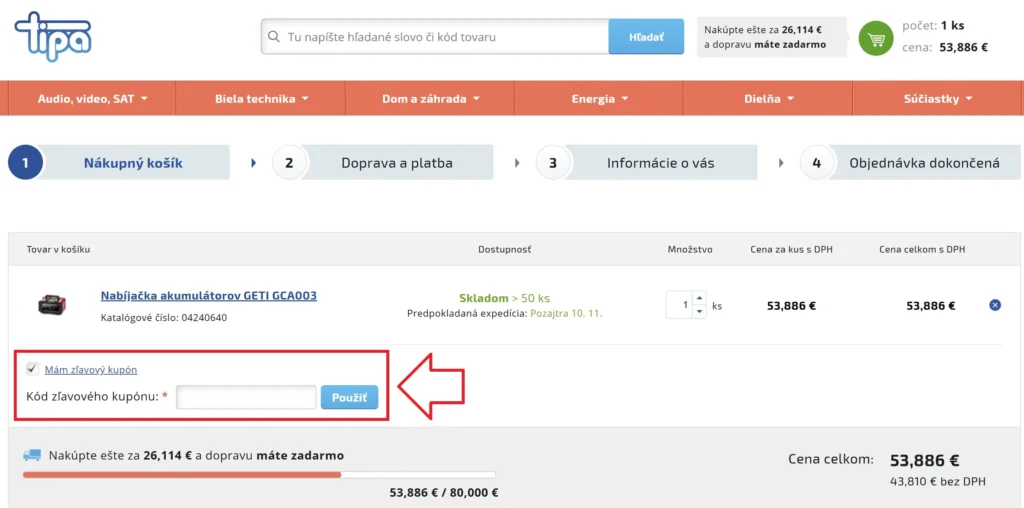 TIPA zľavový kupón