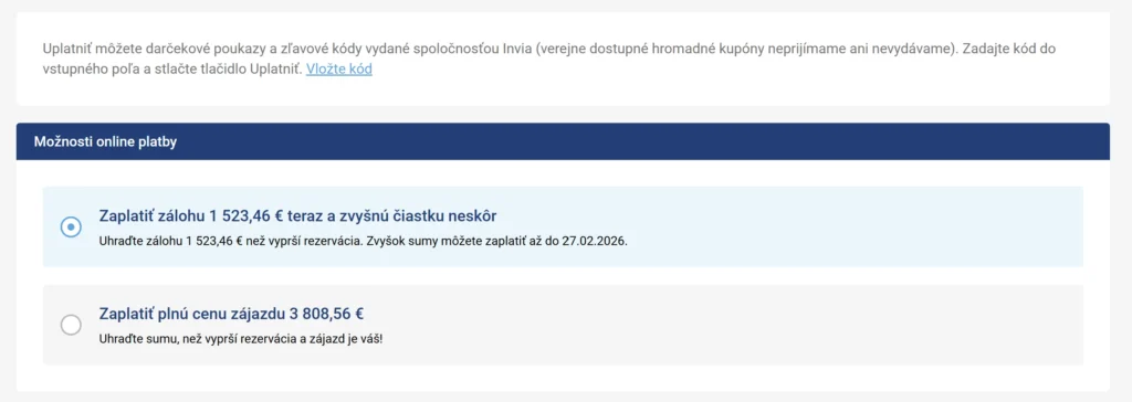 Invia zľavový kupon